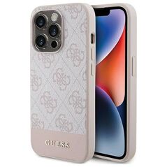 Original Case APPLE IPHONE 15 PRO Guess Hardcase 4G Stripe Collection (GUHCP15LG4GLPI) pink 3666339203429