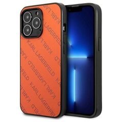 Original Case IPHONE 13 PRO MAX Karl Lagerfeld Hardcase Perforated Allover (KLHCP13XPTLO) orange 3666339049591