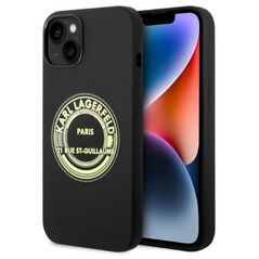 Original Case IPHONE 14 PLUS Karl Lagerfeld Hardcase Silicone RSG (KLHCP14MSRSGRCK) black 3666339085810