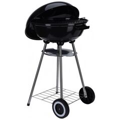 Ψησταριά BBQ κάρβουνου (C83000530) Με Καπάκι, Αεραγωγό, Σχάρα, Λαβή και πόδια στήριξης με 2 τροχούς, βάση για στάχτη, Μεταλλική, Διαμέτρου 46cm x Υ 84 cm