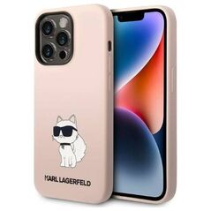 Case IPHONE 14 PRO MAX Karl Lagerfeld Hardcase Silicone Choupette (KLHCP14XSNCHBCP) pink 3666339086718