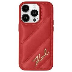 Original Case APPLE IPHONE 15 PRO Karl Lagerfeld Diagonal Quilted Script (KLHCP15MPQDSMGP) red 3666339252380
