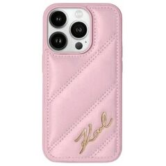 Original Case APPLE IPHONE 15 PRO MAX Karl Lagerfeld Diagonal Quilted Script pink 3666339252533