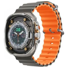 Devia strap Deluxe Sport6 for Apple Watch 38mm/ 40mm/ 41mm grey orange 6938595381614