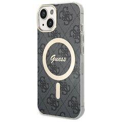 Original Case APPLE IPHONE 15 Guess Hardcase IML 4G MagSafe black 3666339194543