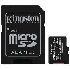 Kingston Micro Secure Digital 256GB microSDXC Canvas Select Plus 80R CL10 UHS-I Card + SD Adapter (SDCS2/256GB) (KINSDCS2/256GB) έως 12 άτοκες Δόσεις