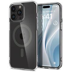 Case APPLE IPHONE 15 PRO MAX Spigen Ultra Hybrid Mag MagSafe Graphite transparent 8809896749268