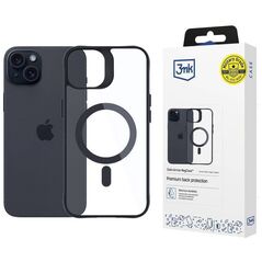 Case APPLE IPHONE 15 PLUS 3mk Satin Armor MagCase black 5903108563826