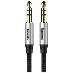 Baseus Yiven Audio Cable mini jack 3,5mm AUX, 1m (Black+Silver) 6953156257184