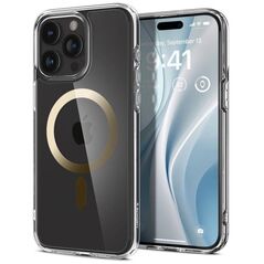 Case APPLE IPHONE 15 PRO Spigen Ultra Hybrid Mag MagSafe Gold transparent 8809896750493