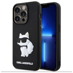 Original Case IPHONE 14 PRO Karl Lagerfeld Hardcase Rubber Choupette 3D (KLHCP14L3DRKHNK) black 3666339122683