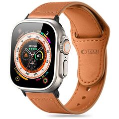 Strap for APPLE WATCH 4 / 5 / 6 / 7 / 8 / 9 / SE / ULTRA 1 / 2 (42 / 44 / 45 / 49 MM) Tech-Protect NaturalFit brown 5906302312634