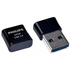 Philips Pico 64GB USB 3.0 Stick Μαύρο (FM64FD90B/00) (PHIFM64FD90B-00) έως 12 άτοκες Δόσεις