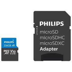 Philips Ultra Pro microSDXC 256GB Class 10 U3 V30 UHS-I με αντάπτορα (FM25MP65B/00) (PHIFM25MP65B-00) έως 12 άτοκες Δόσεις