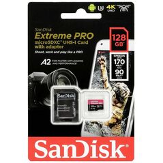 SanDisk Extreme PRO microSDXC 128GB SD Adapter (SDSQXCD-128G-GN6MA) (SANSDSQXCD-128G-GN6MA) έως 12 άτοκες Δόσεις