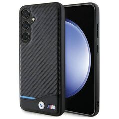 Original Case SAMSUNG GALAXY S24+ BMW Leather Carbon (BMHCS24M22NBCK) black 3666339242664