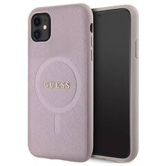 Original Case IPHONE 11 Guess Hardcase Saffiano MagSafe (GUHMN61PSAHMCP) pink 3666339156084