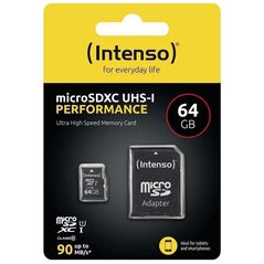 Intenso microSD-Card Class10 UHS-I 64GB (3424490) (NSO3424490) έως 12 άτοκες Δόσεις