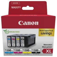 Canon Μελάνι Inkjet PGI-1500XL CMYK Multipack (9182B010) (CANPGI1500XLMP) έως 12 άτοκες Δόσεις