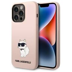 Original Case IPHONE 14 PRO Karl Lagerfeld Hardcase Silicone Choupette (KLHCP14LSNCHBCP) pink 3666339086701