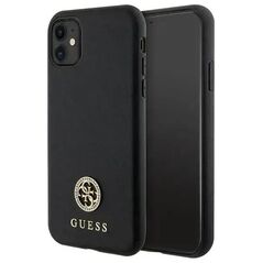 Original Case IPHONE 11 Guess 4G Strass Metal Logo (GUHCN61PS4DGPK) black 3666339150624