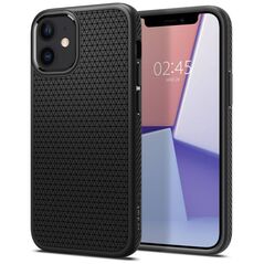 Case IPHONE 12 MINI Spigen Liquid Air Matte black 8809710756779