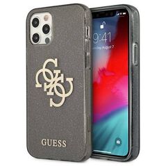 Original Case IPHONE 12 PRO MAX Guess Hard Case Glitter 4G Big Logo (GUHCP12LPCUGL4GBK) black 3666339004859