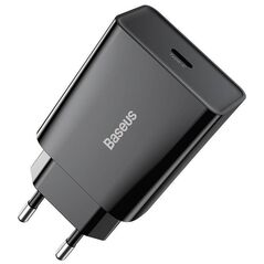Baseus Speed Mini Quick Charger, USB-C, PD, 3A, 20W (black) 6953156201699