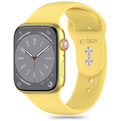 Strap for APPLE WATCH 4 / 5 / 6 / 7 / 8 / 9 / SE / ULTRA 1 / 2 (42 / 44 / 45 / 49 MM) Tech-Protect Silicone Canary Yellow yellow 5906302310081