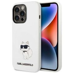 Case IPHONE 14 PRO MAX Karl Lagerfeld Hardcase Silicone Choupette (KLHCP14XSNCHBCH) white 3666339086794