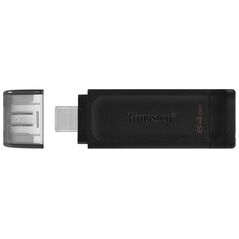 Kingston Memory Stick 64GB - Kingston DT70 (DT70/64GB) - Black 0740617305302 έως 12 άτοκες Δόσεις