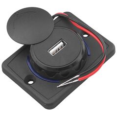 Recessed low profile car charger with lid out: USB-A 5V/2,4A in:12V/24V 5902270755695