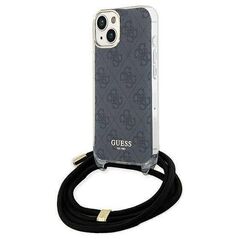 Original Case IPHONE 13 / 14 / 15 Guess Hardcase Crossbody Cord 4G Print (GUHCP15SHC4SEK) black 3666339147921