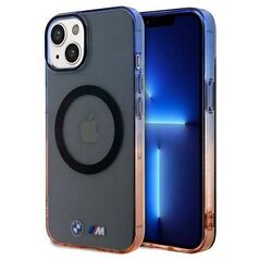 Original Case IPHONE 13 / 14 / 15 BMW Hardcase Gradient Bumper MagSafe (BMHMP15SHTGE) gray 3666339144791