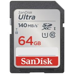 SanDisk memory card 64GB Ultra SDXC 64GB 140MB/s UHS-I Class 10 619659200176