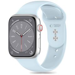 Strap for APPLE WATCH 3 / 4 / 5 / 6 / 7 / 8 / 9 / SE (38 / 40 / 41 MM) Tech-Protect Silicone Sky light blue 5906302310128