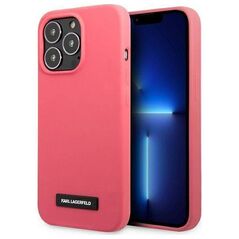 Original Case IPHONE 13 PRO MAX Karl Lagerfeld Hardcase Silicone Plaque (KLHCP13XSLMP1PI) pink 3666339048839