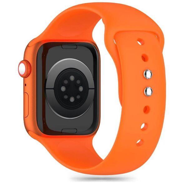 Strap for APPLE WATCH 4 / 5 / 6 / 7 / 8 / 9 / SE / ULTRA 1 / 2 (42 / 44 / 45 / 49 MM) Tech-Protect Silicone Bright orange 5906302304516