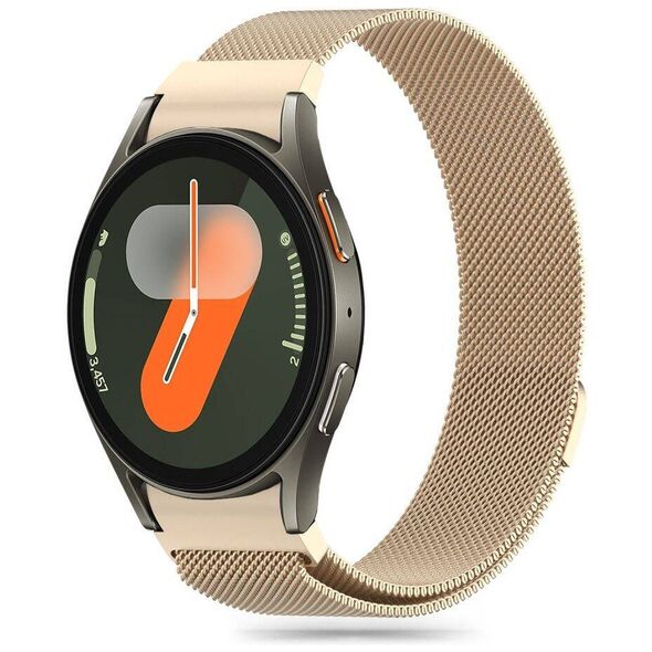 Strap for SAMSUNG GALAXY WATCH 4 / 5 / 5 PRO / 6 / 7 / FE Tech-Protect Milaneseband Starlight gold 5906302313808