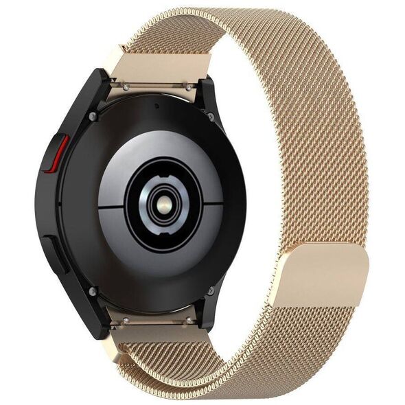Strap for SAMSUNG GALAXY WATCH 4 / 5 / 5 PRO / 6 / 7 / FE Tech-Protect Milaneseband Starlight gold 5906302313808