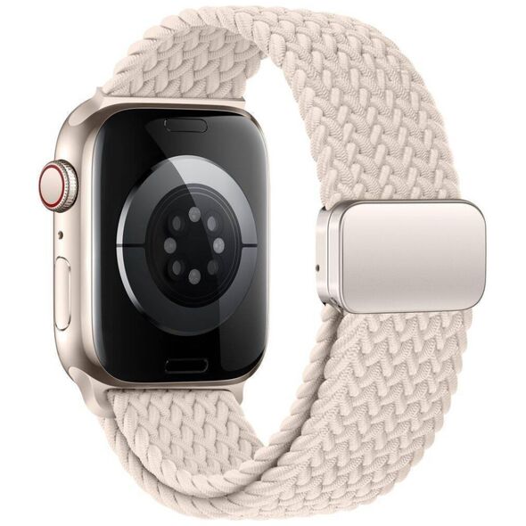 Strap for APPLE WATCH 4 / 5 / 6 / 7 / 8 / 9 / SE / ULTRA 1 / 2 (42 / 44 / 45 / 49 MM) Tech-Protect Nylonmag Starlight creamy 5906302312801