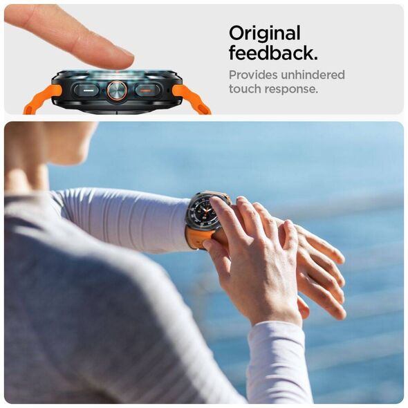 Tempered Glass SAMSUNG GALAXY WATCH ULTRA (47MM) Spigen GLAS.TR ”EZ-FIT” 2-PACK Clear 8809971232296