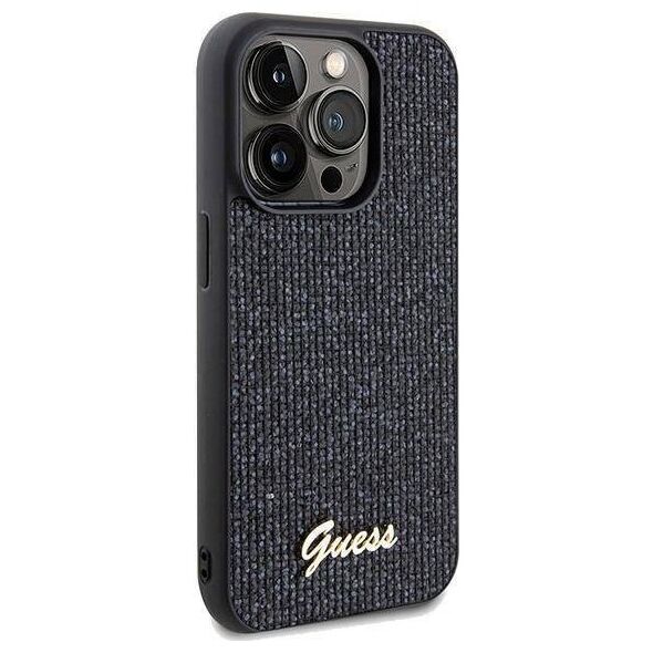 Original Case IPHONE 14 PRO Guess Hardcase Disco Metal Script (GUHCP14LPMSDGSK) black 3666339173418