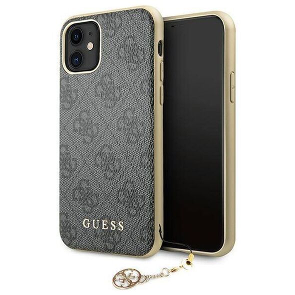 Original Case IPHONE 11 Guess Hard Case 4G Charms Collection (GUHCN61GF4GGR) gray 3666339016333
