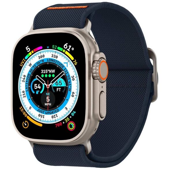 Strap for APPLE WATCH 4 / 5 / 6 / 7 / 8 / SE / ULTRA (42 / 44 / 45 / 49 MM) Spigen Fit Lite Ultra navy blue 8809896743372