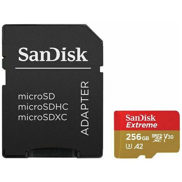 SanDisk Extreme Flash Memory Card 256 GB  microSDXC UHS-I (SDSQXAV-256G-GN6MA) (SANSDSQXAV-256G-GN6MA) έως 12 άτοκες Δόσεις