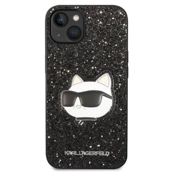 Original Case IPHONE 14 PLUS Karl Lagerfeld Hardcase Glitter Choupette Patch (KLHCP14MG2CPK) black 3666339099404