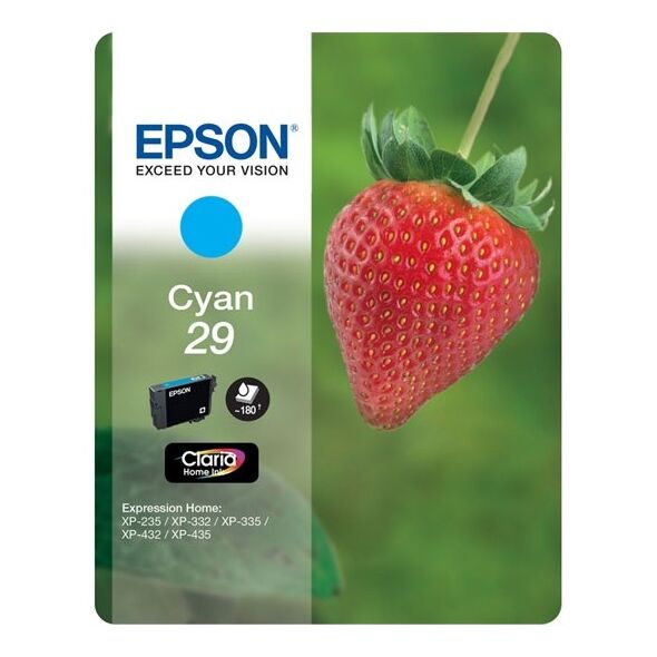 Epson Μελάνι Inkjet Series 29 Cyan (C13T29824012) (EPST298240) έως 12 άτοκες Δόσεις