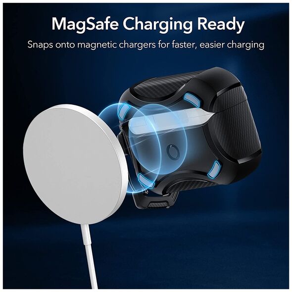 ESR Husa pentru Apple AirPods Pro 1 / 2 - ESR Cyber Armor Tough HaloLock - Black 4894240164259 έως 12 άτοκες Δόσεις