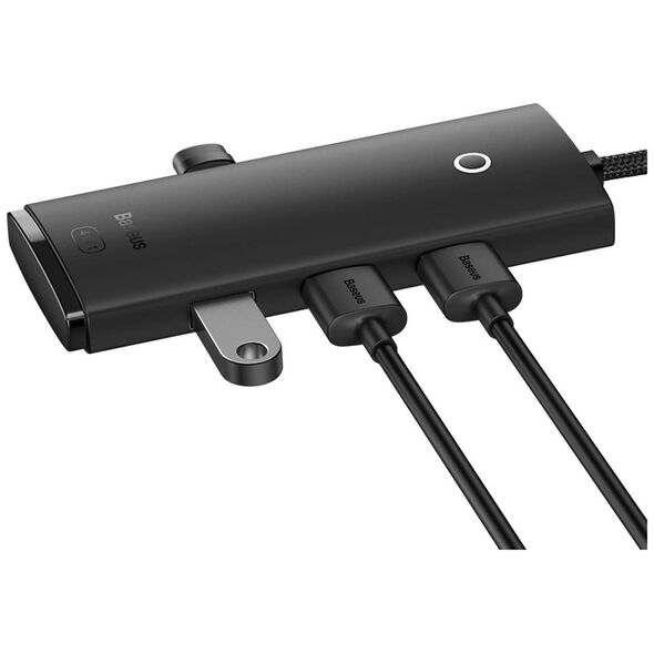 Baseus USB to 4x USB3.0 Hub, Type-C, 0.25m - Baseus Lite Series (WKQX030001) - Black 6932172606183 έως 12 άτοκες Δόσεις